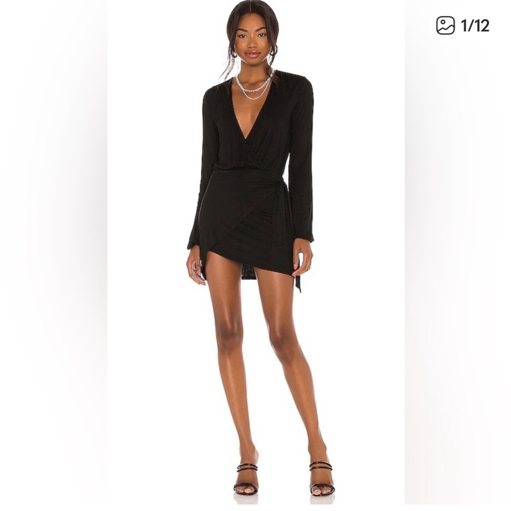 Lovers + Friends Emmy Black Long Sleeve Dress